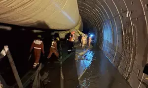 Intensive operations on to rescue trapped men from Telangana tunnel (Second Lead)