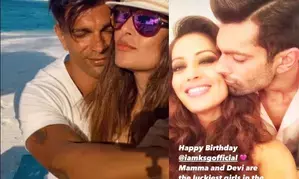 Bipasha wishes husband Karan: Mamma, Devi are the luckiest girls in the world