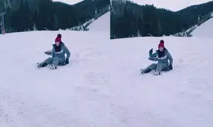 Celina Jaitly shares a glimpse of her favorite winter activity Celina Jaitly shares a glimpse of her favorite winter activity