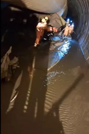 Telangana tunnel collapse: Rescue operation on, no sign of survivors yet (Lead) Telangana tunnel collapse: Rescue operation on, no sign of survivors yet (Lead)