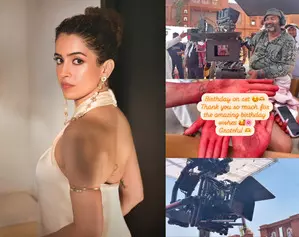 Sanya Malhotra spends her working birthday on sets of Sunny Sanskari Ki Tulsi Kumari Sanya Malhotra spends her working birthday on sets of Sunny Sanskari Ki Tulsi Kumari