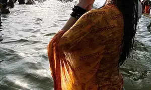 Rasha Thadani share glimpse of taking holy dip, praying at Maha Kumbh