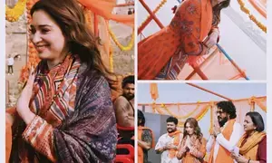 Tamannaah Bhatia feels the power of spirituality as she takes a holy dip at the Maha Kumbh
