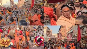 Lakhs of Naga Sadhus, devotees flock to Kashi Vishwanath for Maha Shivratri Lakhs of Naga Sadhus, devotees flock to Kashi Vishwanath for Maha Shivratri