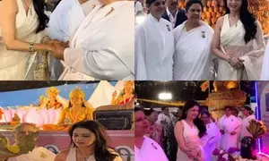 Bhagyashree celebrates Maha Shivratri at Brahmakumaris with 15ft shivling made of 4000 coconut shells