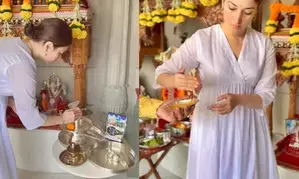 Tamannaah Bhatia offers prayers to Lord Shiva during Maha Shivratri