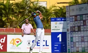 Chhattisgarh Open golf: Shaurya Bhattacharya moves five shots clear at the top with fiery 61