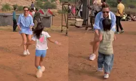 Neha Dhupia’s kids turn into her biggest cheerleaders
