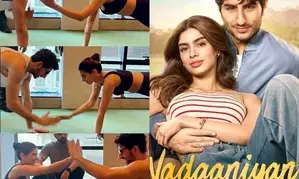 ‘Nadaaniyan’ co-stars Ibrahim Ali Khan and Khushi Kapoor turn into workout buddies