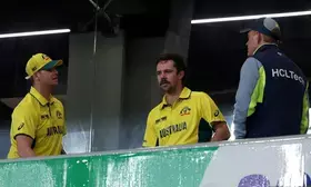 Champions Trophy: Australia enter semis after clash against Afghanistan abandoned due to rain (ld) Champions Trophy: Australia enter semis after clash against Afghanistan abandoned due to rain (ld)