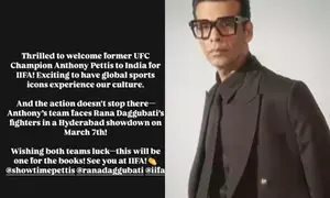 Karan Johar welcomes former UFC Champion Anthony Pettis to India