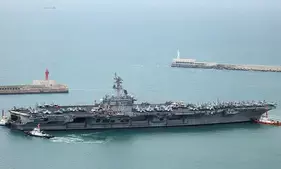 USS Carl Vinson arrives in South Korea in show of force