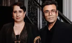 Karan Johar calls Manish Malhotra, ‘Man of the moment’ as latter creates stunning Oscar outfit for Guneet Monga Kapoor