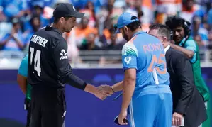 Champions Trophy: Chakaravarthy, Mitchell come in as NZ opt to bowl first against India Champions Trophy: Chakaravarthy, Mitchell come in as NZ opt to bowl first against India