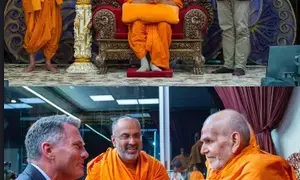 Australias Deputy PM meets Mahant Swami Maharaj at BAPS temple in Melbourne Australias Deputy PM meets Mahant Swami Maharaj at BAPS temple in Melbourne