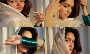 Mrunal Thakur channels her inner swarg se utri kokil kanthi apsara