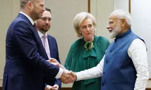 PM Modi meets Belgian Princess Astrid PM Modi meets Belgian Princess Astrid