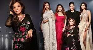 Mumtaz stuns in black saree for Manish Malhotras show flaunting style of Indian cinema Mumtaz stuns in black saree for Manish Malhotras show flaunting style of Indian cinema