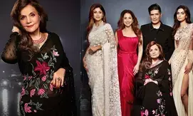 Mumtaz stuns in black saree for Manish Malhotras show flaunting style of Indian cinema