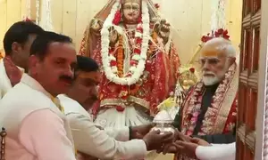 PM Modi offers prayers at winter adobe of River Ganga in Uttarakhands Mukhwa