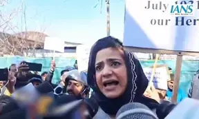 PDP stages protest against BJP over July 13 holiday remark issue