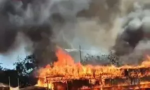Massive fire breaks out in Gwalior cowshed; casualties averted