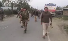 Security forces conduct flag march in Manipur