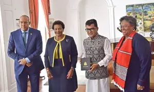 MoS Margherita receives prestigious Barbados award bestowed on PM Modi MoS Margherita receives prestigious Barbados award bestowed on PM Modi