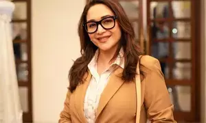Madhuri Dixit arrives in Jaipur for IIFA Awards