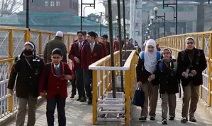 Schools across Kashmir Valley reopen after 3-month-long winter vacation