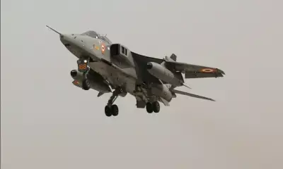 Jaguar fighter aircraft crashes in Haryana, pilot ejects safely (Lead)