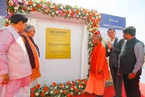 UP CM attends groundbreaking ceremony of Microsoft’s India Development Centre in Noida