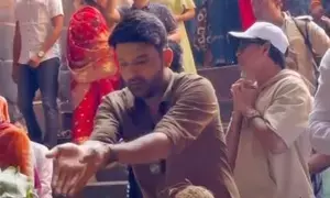 Kapil Sharma offers prayers at the Bhojpur Shiv Mandir in Bhopal