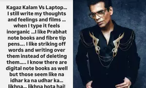 Karan Johar shares he still writes his ‘thoughts, feelings and films’