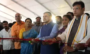 Ashwini Vaishnaw lays foundation stone for 4 electronics manufacturing units in Telangana Ashwini Vaishnaw lays foundation stone for 4 electronics manufacturing units in Telangana