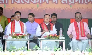 J.P. Nadda holds meeting with Tripura BJP leaders; discusses party-related issues