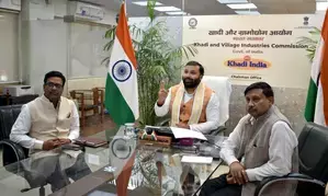 Khadi sales crossed Rs 12 crore at Maha Kumbh: KVIC chief Khadi sales crossed Rs 12 crore at Maha Kumbh: KVIC chief