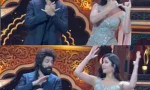 Kartik Aaryan teaches Katrina Kaif hookstep of ‘Bhool Bhulaiyaa 3’ title track