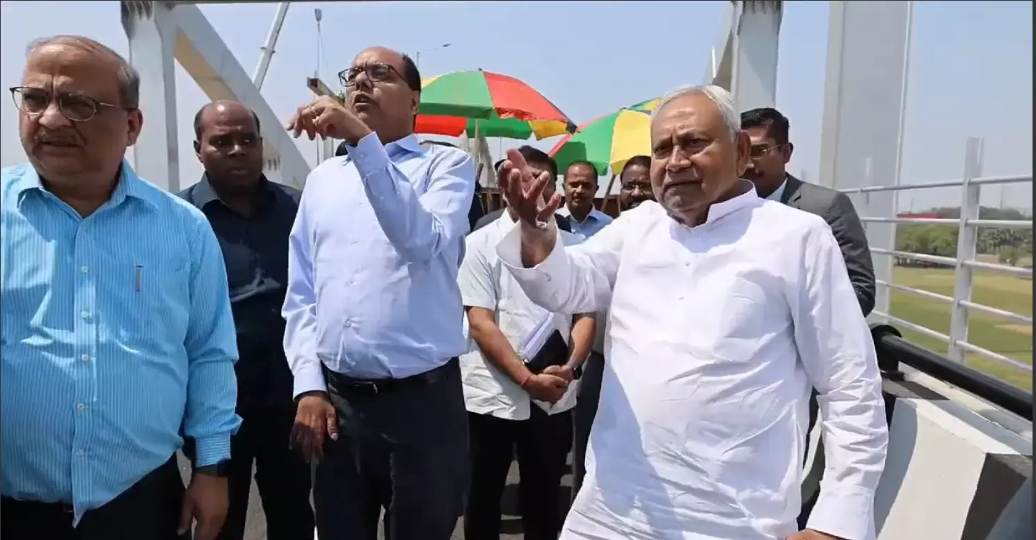 CM Nitish Kumar Inspects MLA Housing Complex, Roads, and Bridges in Patna