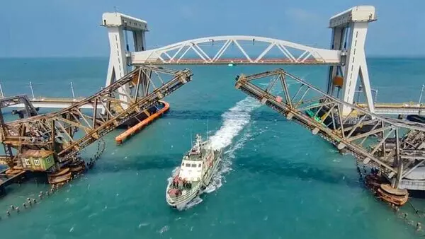 Pamban’s Century-Long Journey Gets a Futuristic Turn - India Unveils Nations First Vertical Lift Railway Sea Bridge at Pamban Pamban’s Century-Long Journey Gets a Futuristic Turn - India Unveils Nations First Vertical Lift Railway Sea Bridge at Pamban