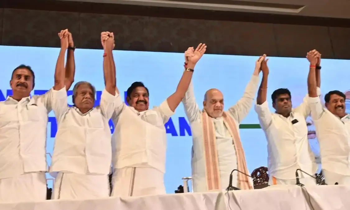 BJP and AIADMK reunite ahead of 2026 Tamil Nadu Elections to revive NDA fortunes BJP and AIADMK reunite ahead of 2026 Tamil Nadu Elections to revive NDA fortunes