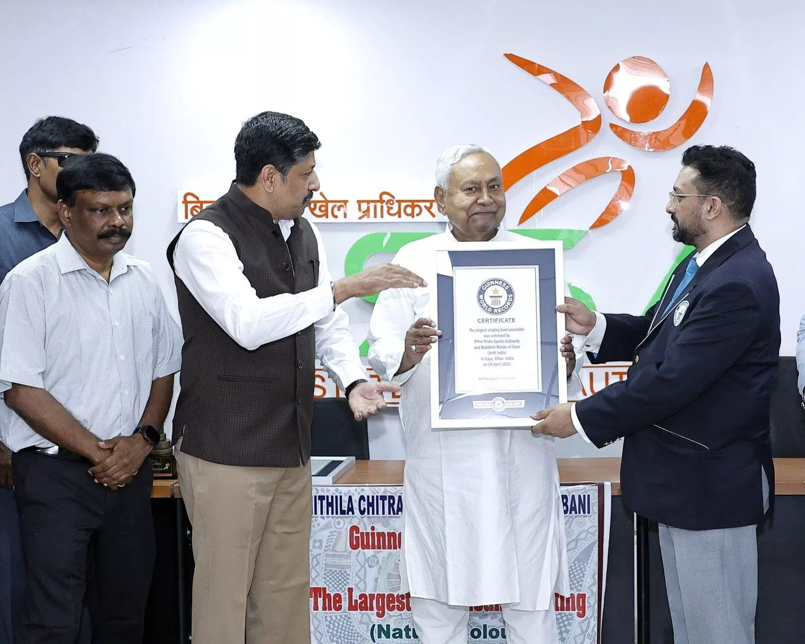 Bihar scripts twin world records with Madhubani art, Buddhist bowl ensemble Bihar scripts twin world records with Madhubani art, Buddhist bowl ensemble