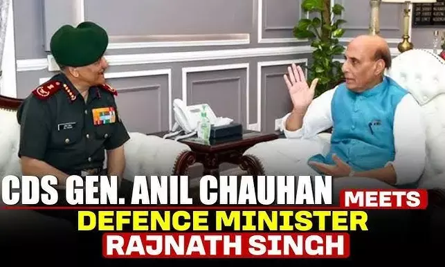 Top Brass Huddle: Rajnath Singh, CDS Gen Anil Chauhan Meet; Strategic Preparedness Under Review