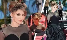 Urvashi Rautela Stuns in Black at Cannes, but Fans Notice Wardrobe Glitch