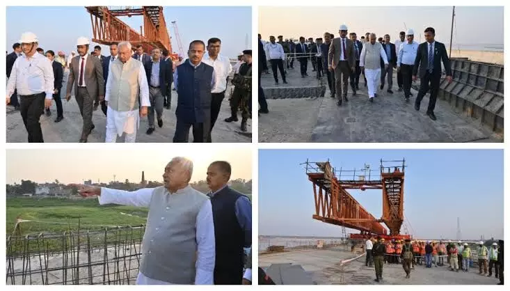 CM Nitish Kumar Inspects JP Ganga Path CM Nitish Kumar Inspects JP Ganga Path