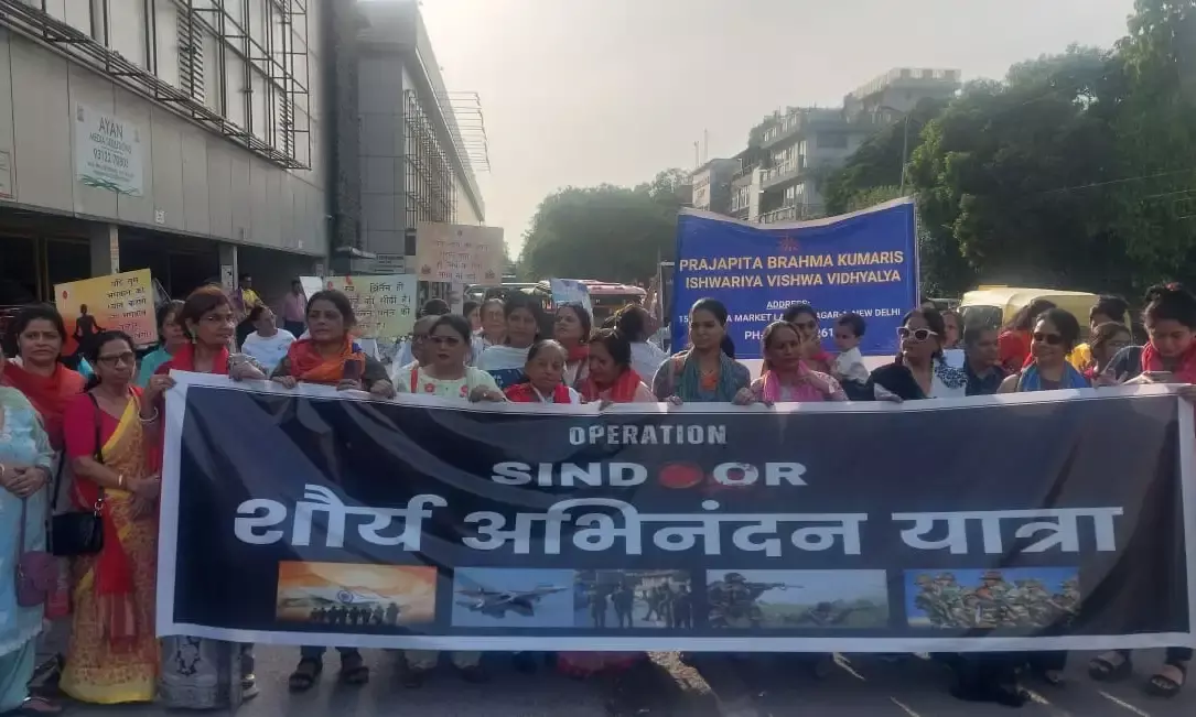 Delhis Lajpat Nagar Hosts Shaurya Abhinandan Yatra Celebrating Indian Armys Operation Sindoor Success