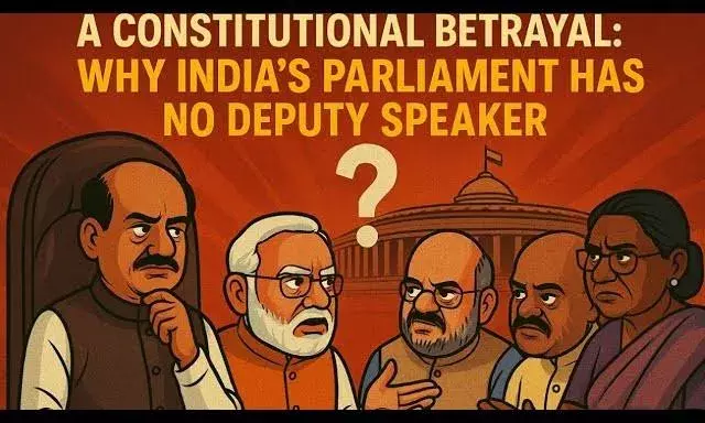 The Urgent Need to Elect a Lok Sabha Deputy Speaker: A Constitutional and Democratic Imperative