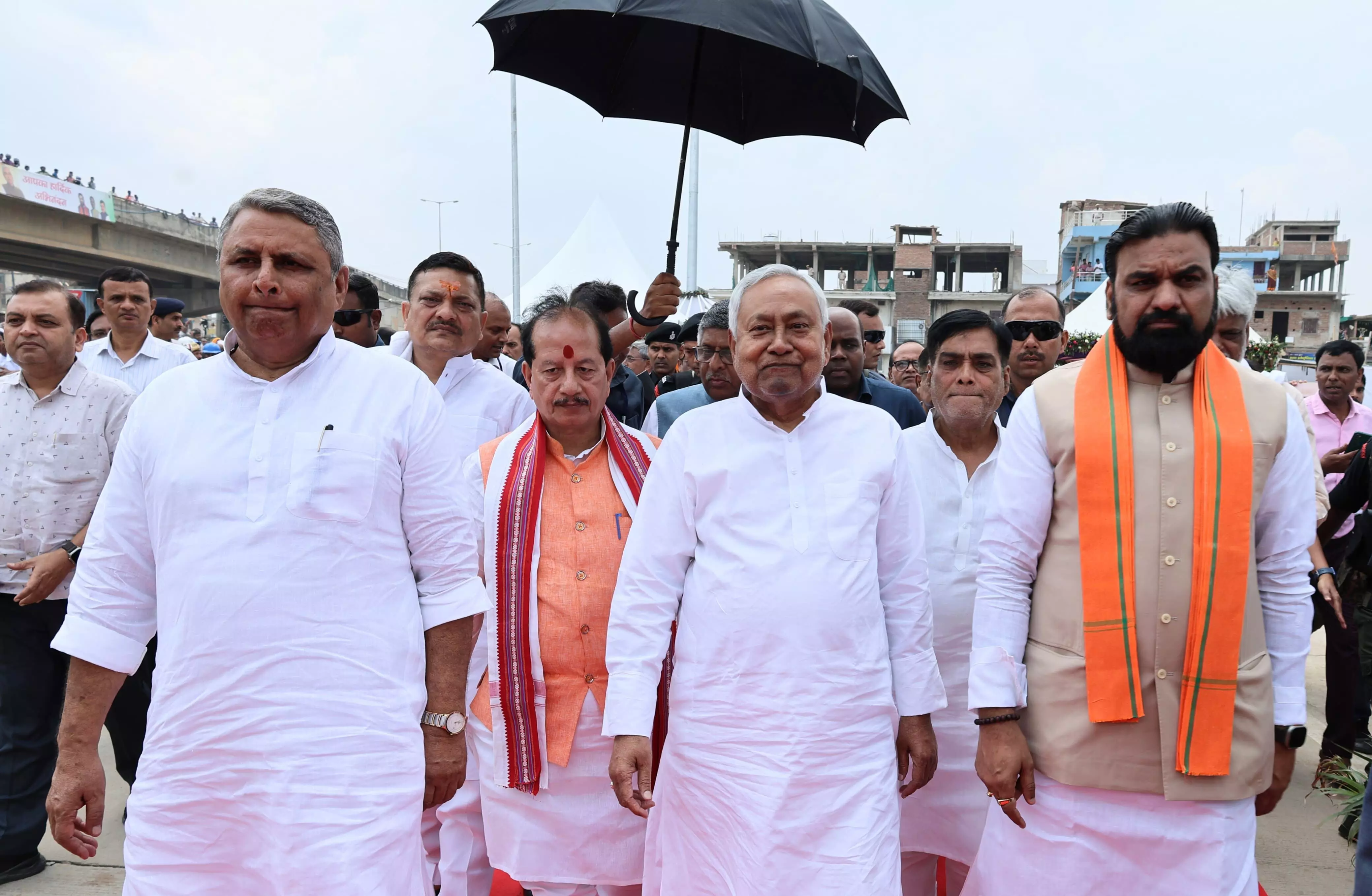 Nitish Kumar Inaugurates Rs 1,105 Crore Elevated Road Section in Patna Nitish Kumar Inaugurates Rs 1,105 Crore Elevated Road Section in Patna
