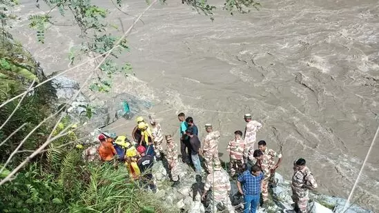3 Dead, 9 Missing as Pilgrim Bus Plunges 300 Meters into Gorge in Rudraprayag