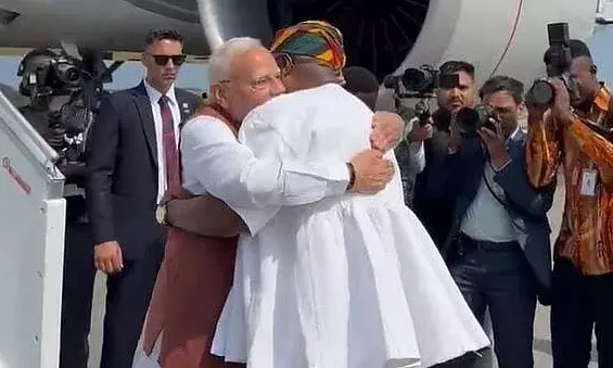 ‘Hare Rama Hare Krishna’ Chants Mark PM Narendra Modi’s Historic Arrival in Ghana
